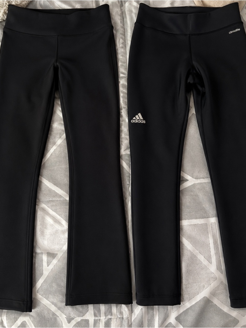 adidas cropped black performance leggings with logo
